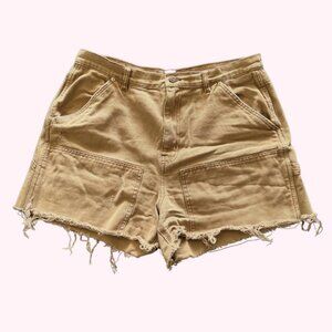 BDG High-Rise Carpenter Cut-Off Khaki Shorts 🛠️